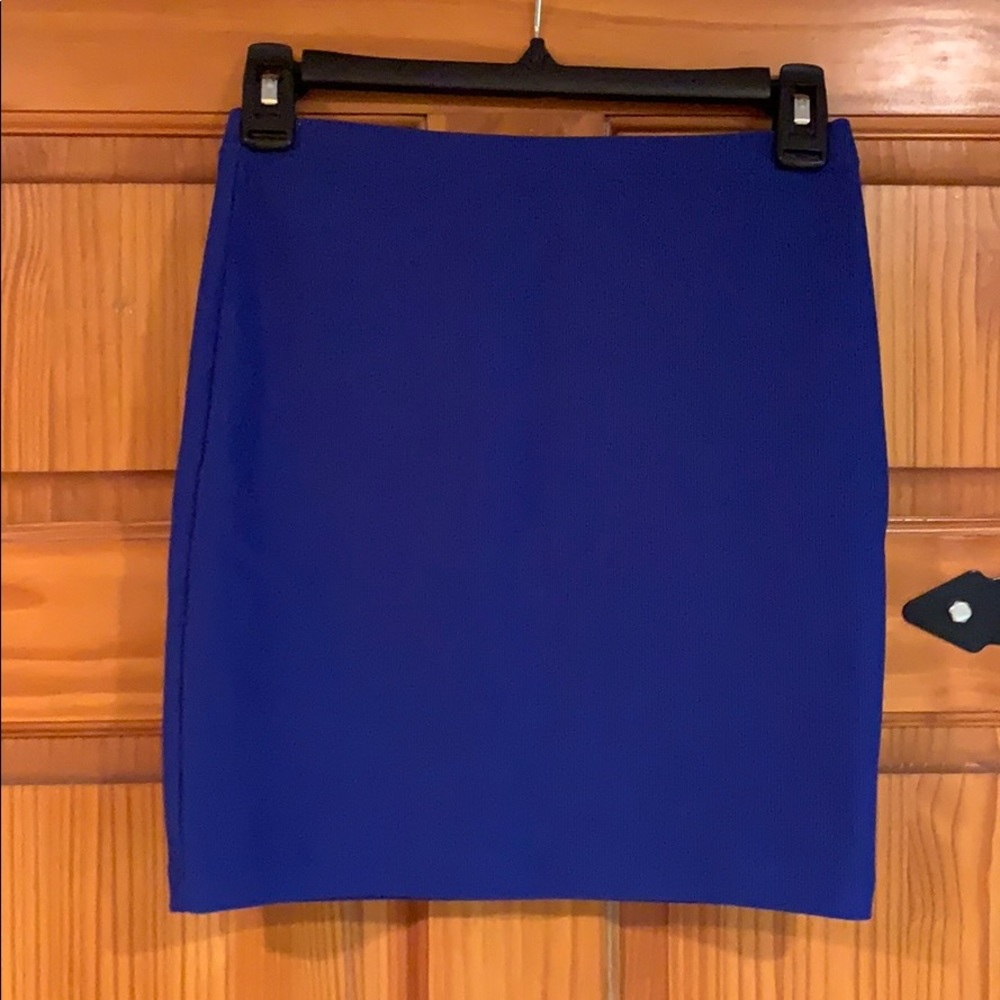 Royal blue mini skirt!